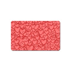 Background Hearts Love Magnet (name Card) by Nexatart