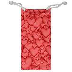 Background Hearts Love Jewelry Bag by Nexatart