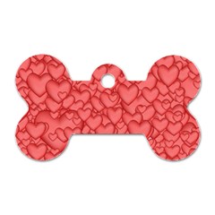 Background Hearts Love Dog Tag Bone (one Side) by Nexatart