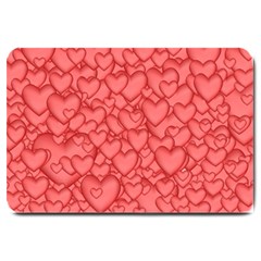 Background Hearts Love Large Doormat  by Nexatart