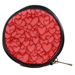 Background Hearts Love Mini Makeup Bags by Nexatart