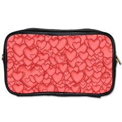 Background Hearts Love Toiletries Bags 2-side by Nexatart