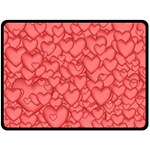 Background Hearts Love Fleece Blanket (Large)  80 x60  Blanket Front