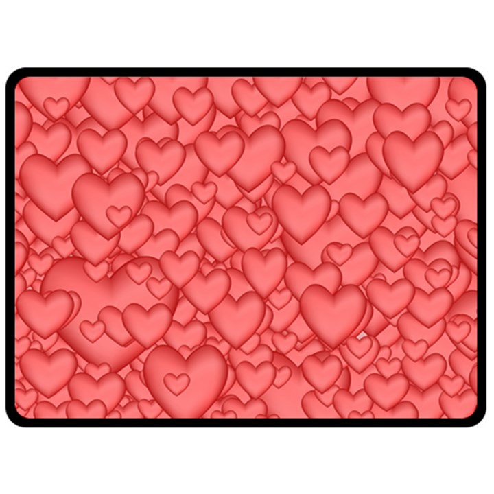 Background Hearts Love Fleece Blanket (Large) 