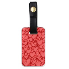 Background Hearts Love Luggage Tags (one Side)  by Nexatart