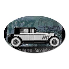 Vintage Car Automobile Auburn Oval Magnet by Nexatart