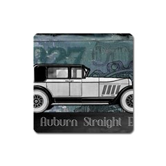 Vintage Car Automobile Auburn Square Magnet by Nexatart