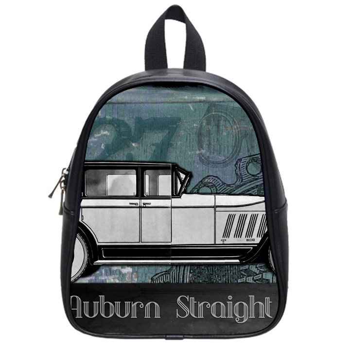 Vintage Car Automobile Auburn School Bag (Small)