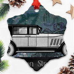 Vintage Car Automobile Auburn Snowflake Ornament (two Sides) by Nexatart