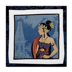 Java Indonesia Girl Headpiece Tile Coasters by Nexatart