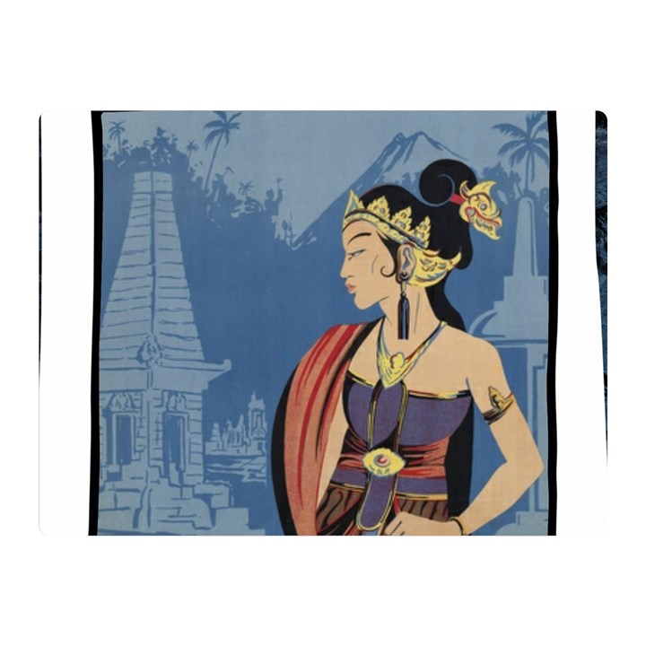 Java Indonesia Girl Headpiece Double Sided Flano Blanket (Mini) 