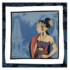 Java Indonesia Girl Headpiece Large Satin Scarf (square) by Nexatart