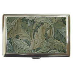 Vintage Background Green Leaves Cigarette Money Cases by Nexatart