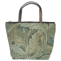 Vintage Background Green Leaves Bucket Bags by Nexatart