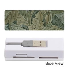 Vintage Background Green Leaves Memory Card Reader (stick)  by Nexatart