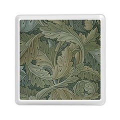 Vintage Background Green Leaves Memory Card Reader (square)  by Nexatart