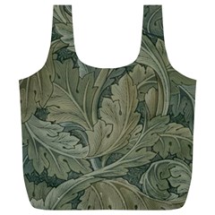 Vintage Background Green Leaves Full Print Recycle Bags (l)  by Nexatart