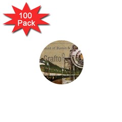 Train Vintage Tracks Travel Old 1  Mini Buttons (100 Pack)  by Nexatart