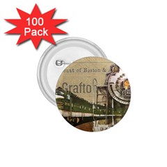 Train Vintage Tracks Travel Old 1 75  Buttons (100 Pack)  by Nexatart