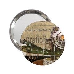 Train Vintage Tracks Travel Old 2 25  Handbag Mirrors by Nexatart