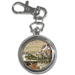 Train Vintage Tracks Travel Old Key Chain Watches by Nexatart