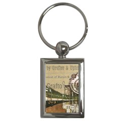 Train Vintage Tracks Travel Old Key Chains (rectangle)  by Nexatart