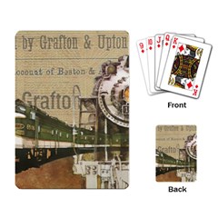 Train Vintage Tracks Travel Old Playing Card by Nexatart