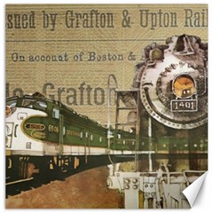 Train Vintage Tracks Travel Old Canvas 20  X 20   by Nexatart