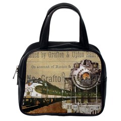 Train Vintage Tracks Travel Old Classic Handbags (one Side) by Nexatart