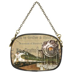 Train Vintage Tracks Travel Old Chain Purses (one Side)  by Nexatart