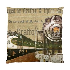 Train Vintage Tracks Travel Old Standard Cushion Case (one Side) by Nexatart