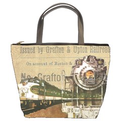 Train Vintage Tracks Travel Old Bucket Bags by Nexatart