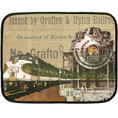 Train Vintage Tracks Travel Old Fleece Blanket (mini) by Nexatart