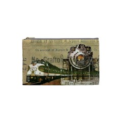 Train Vintage Tracks Travel Old Cosmetic Bag (small)  by Nexatart