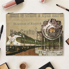 Train Vintage Tracks Travel Old Cosmetic Bag (xl) by Nexatart