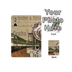 Train Vintage Tracks Travel Old Playing Cards 54 (mini)  by Nexatart