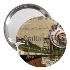 Train Vintage Tracks Travel Old 3  Handbag Mirrors by Nexatart