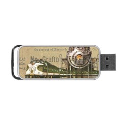 Train Vintage Tracks Travel Old Portable Usb Flash (one Side) by Nexatart