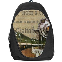 Train Vintage Tracks Travel Old Backpack Bag by Nexatart