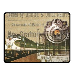 Train Vintage Tracks Travel Old Double Sided Fleece Blanket (small)  by Nexatart