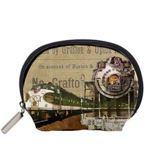 Train Vintage Tracks Travel Old Accessory Pouches (small)  by Nexatart