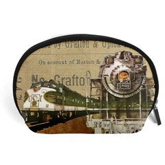 Train Vintage Tracks Travel Old Accessory Pouches (large)  by Nexatart