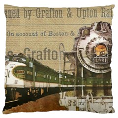 Train Vintage Tracks Travel Old Standard Flano Cushion Case (one Side) by Nexatart