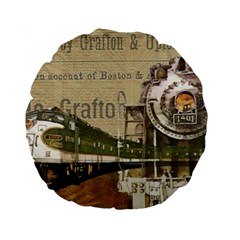 Train Vintage Tracks Travel Old Standard 15  Premium Flano Round Cushions by Nexatart