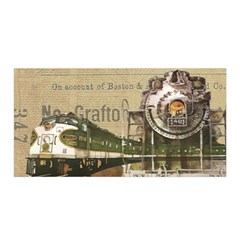 Train Vintage Tracks Travel Old Satin Wrap by Nexatart