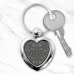 Ornate Pattern Mosaic Key Chains (heart)  by dflcprints