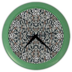 Ornate Pattern Mosaic Color Wall Clocks by dflcprints