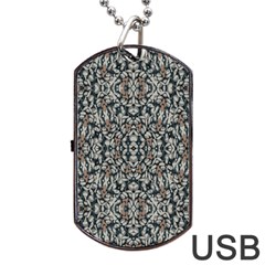 Ornate Pattern Mosaic Dog Tag Usb Flash (one Side) by dflcprints