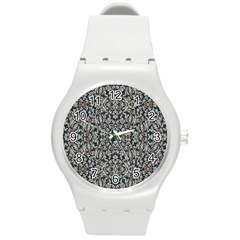 Ornate Pattern Mosaic Round Plastic Sport Watch (m) by dflcprints