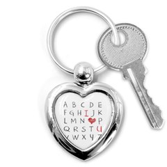 Love Alphabet Key Chains (heart)  by Valentinaart